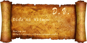 Diósi Vilmos névjegykártya